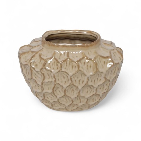 VASO TONDO BARON BRINGHAM CREMA H.22